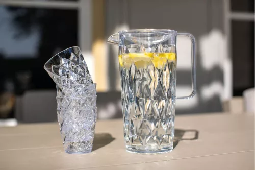 Koziol Koziol Crystal Karaf 1,6 liter met 4 Bekers van 250 ml (4007535)