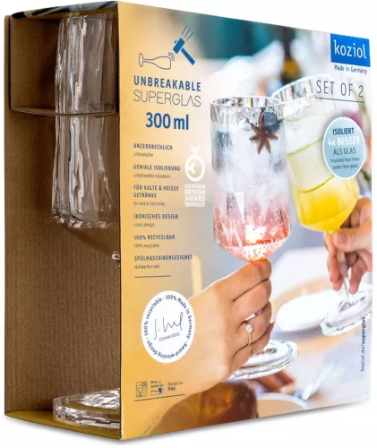 Koziol Koziol Superglas Club No. 04 Wijnglas 300 ml Set van 2 Stuks (4401535)