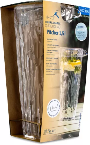 Koziol Koziol Superglas Club Pitcher Schenkkan 1,5 liter (4687535)