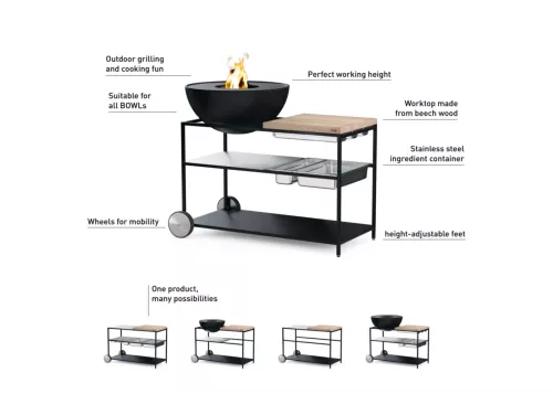 Höfats 1x Höfats Fire Kitchen Buitenkeuken met Bowl 70 Vuurschaal (00740)
