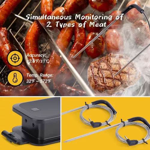 Inkbird BBQ Thermometer Inkbird IBT-2X Thermometer met LCD en Bluetooth (IBT-2X)