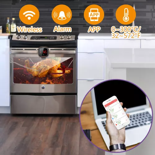 Inkbird BBQ Thermometer Inkbird IBT-4XS Thermometer met LCD en Bluetooth (IBT-4XC)