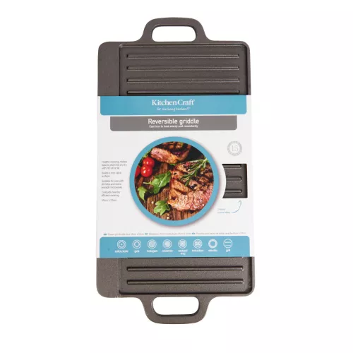 KitchenCraft KitchenCraft Deluxe gietijzeren bak grill plaat 45cm x 23cm (KCCIGRID)