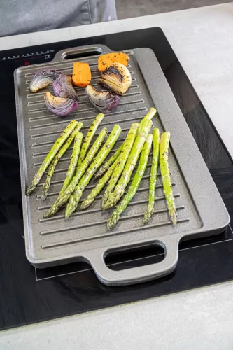 KitchenCraft KitchenCraft Deluxe gietijzeren bak grill plaat 45cm x 23cm (KCCIGRID)