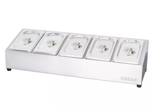 Cozze Cozze Topping Station met 5 Bakjes en Dekseltjes (90325)