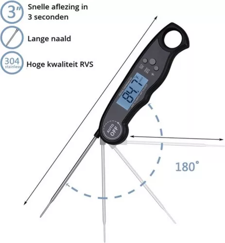BBQ Valley Digitale Kern Thermometer en Flesopener Rood (JF001)