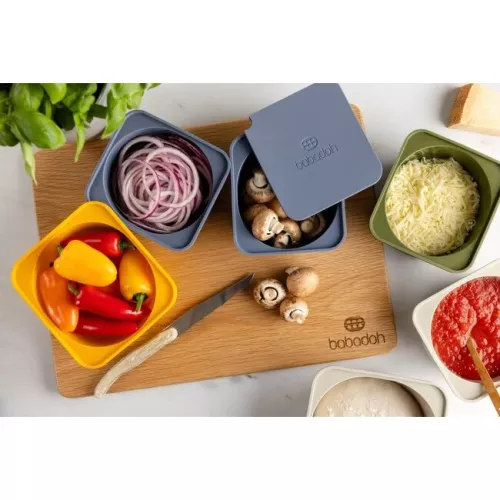 Babadoh Babadoh Olive  6 Silicone deeg en vershoudbakjes (SKU9)