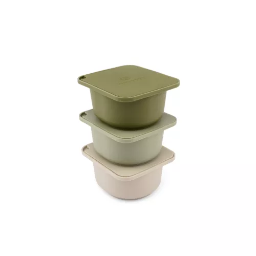 Babadoh Olive 3 Silicone deeg en vershoudbakjes