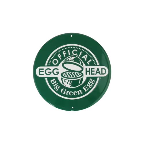 Big Green Egg rond groen wandbord - Official Egghead