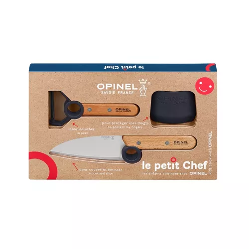 Opinel Opinel Kinderkeukenset, Le Petit Chef, 3-delig, blauw (30OP2605.3)