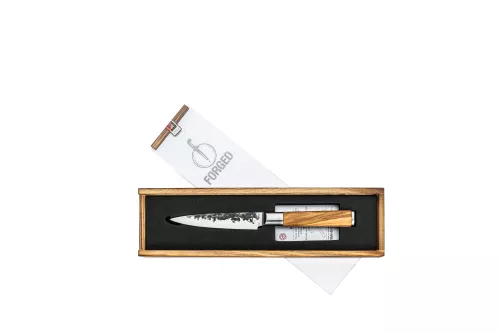 Forged Forged Olive Universeel mes gekarteld (OliveUniSer)