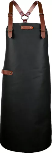 Xapron Xapron Bovine Schort Zwart Leer met Schouderbanden X-Large (SBA390141-89)