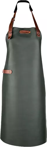 Xapron 1x Xapron Bovine Schort Donker Groen Leer Nekband (Medium)  (SA390164-74)