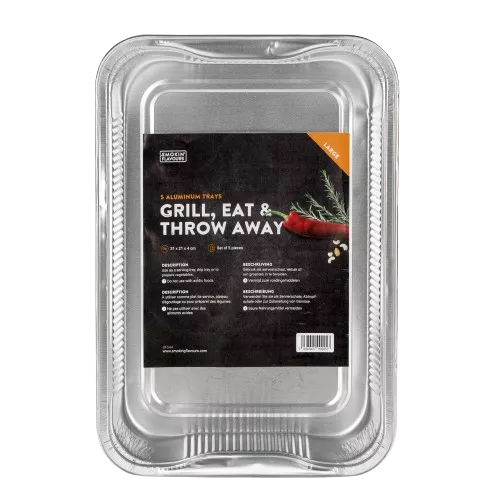 Smokin' Flavours Smokin' Flavours Aluminium bakken Large 31x21x4 cm 5 stuks (SF544)