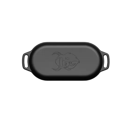 Valhal Outdoor Valhal Dutch Oven Braadpan Gietijzer met Grill Deksel Ovaal 1 Liter (VH1L)