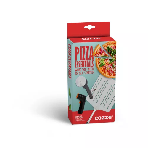 Cozze Cozze Kadoset Pizza Schep, Snijder en Thermometer (90380)