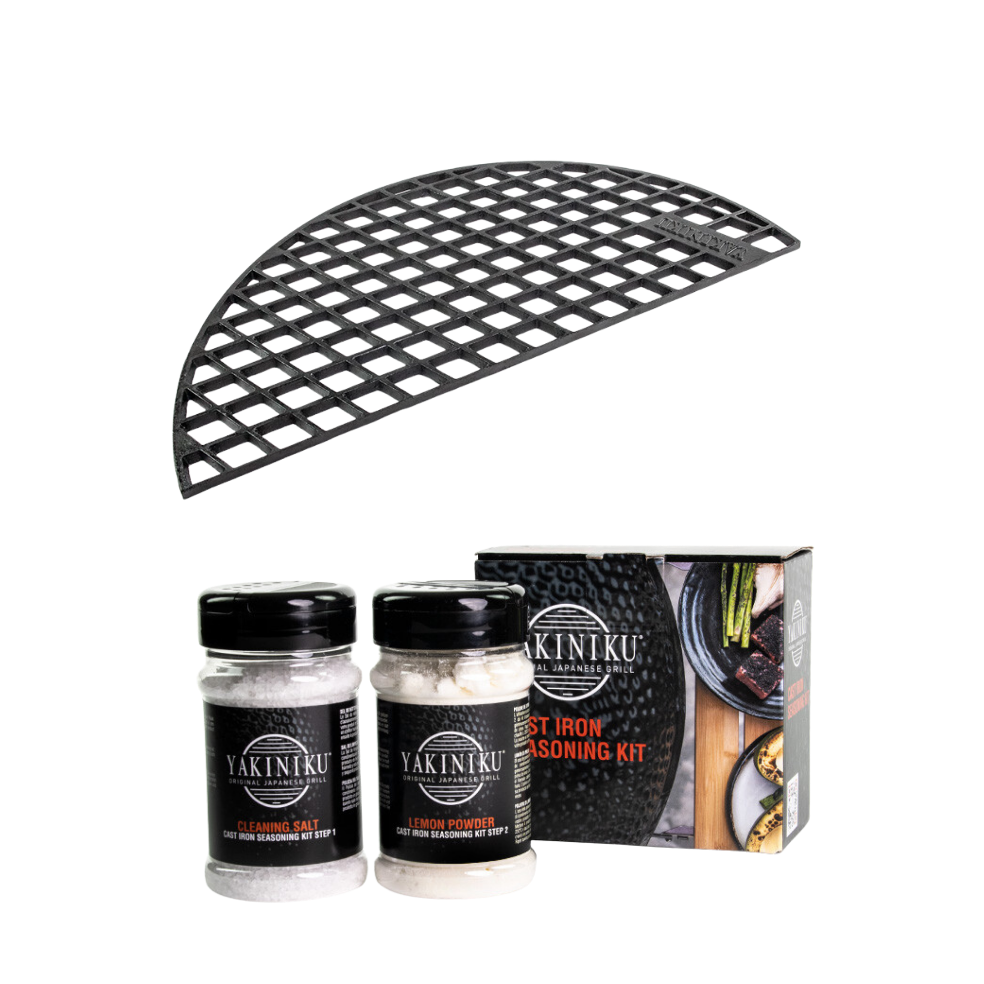 YAKINIKU Halve maan gietijzeren rooster | XLARGE met Gratis seasoning kit